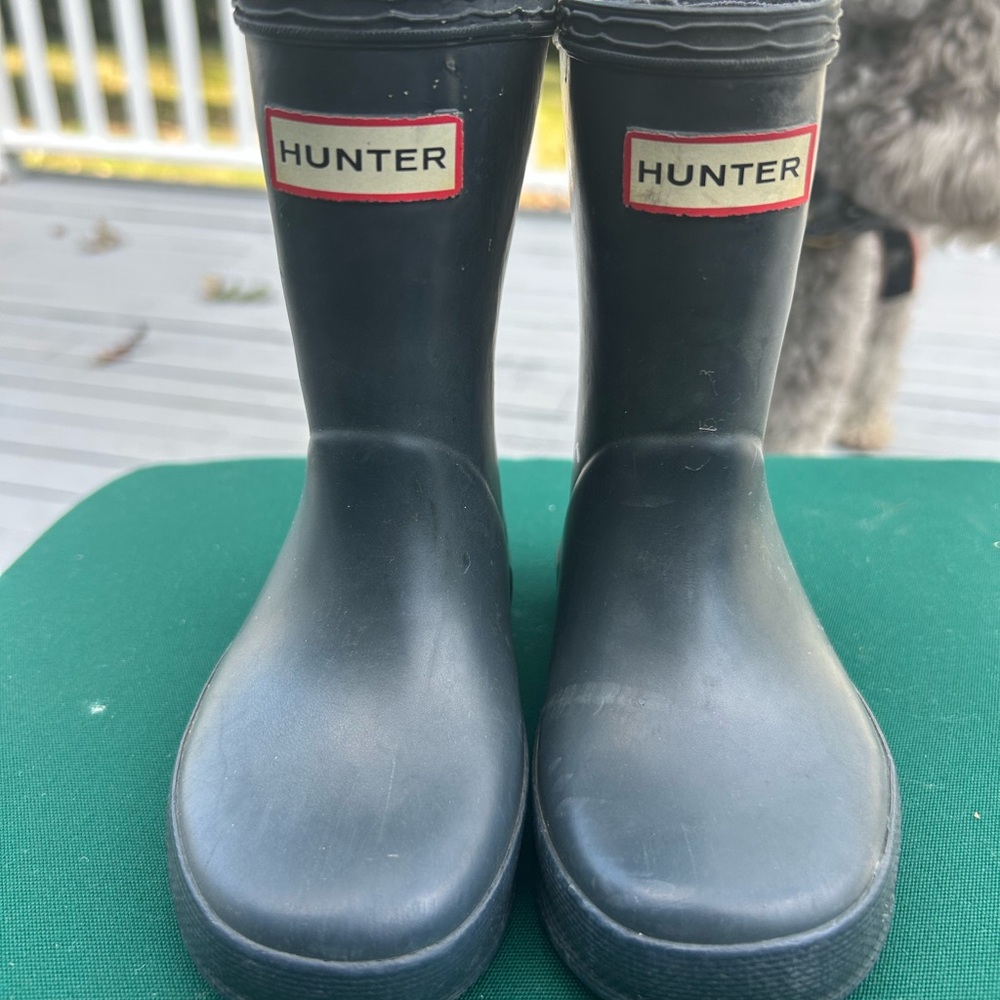 Hunter Kids Navy Rain Boots